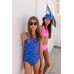 Just Beach Girls aop swimsuit and branded elastic strap Wild Panter